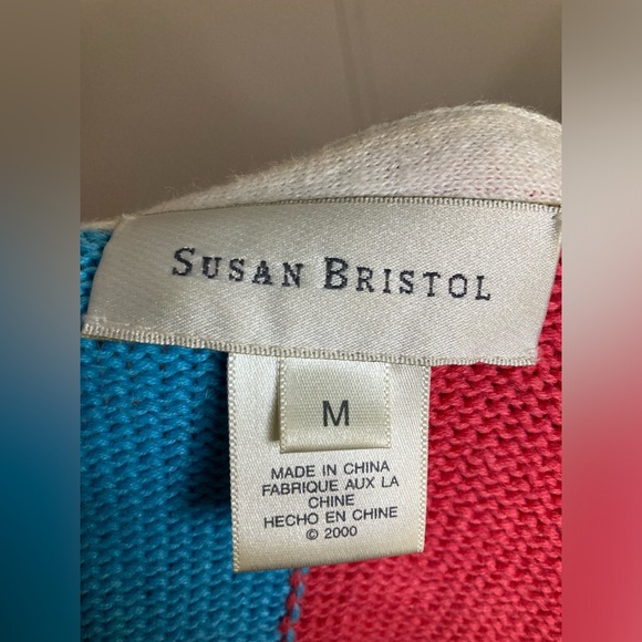 Vintage Susan Bristol Flip Flops Grandma Sweater Vest Size Medium - Picture 2 of 3